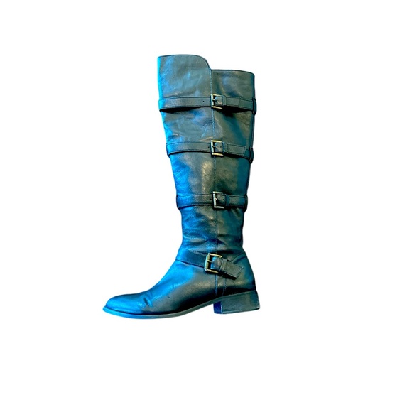 Long Tall Sally Over the Knee Moto Boots - Picture 1 of 7